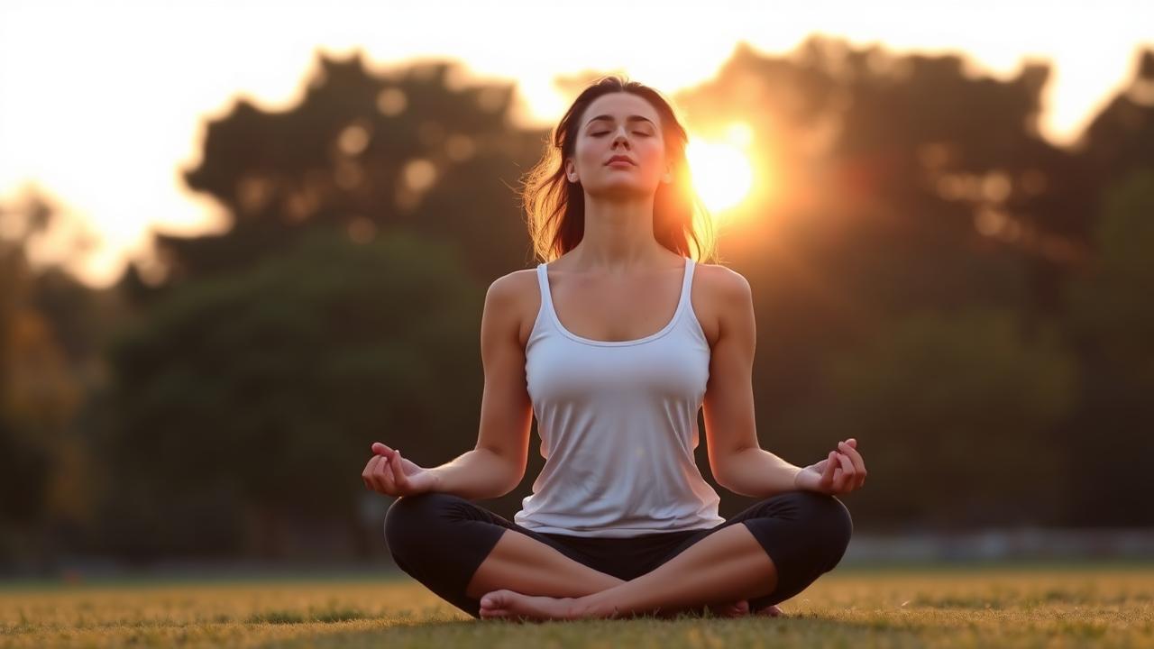 Calm person practising slow breathing outdoors representing nervous system regulation and resilience