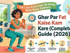 Fat Loss Exercises At Home With Basic Science: Ghar Par Fat Kaise Kam Kare (Complete Guide 2026) HIIT fat burning workout routine home