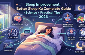 Sleep Improvement: Better Sleep Ka Complete Guide (Science + Practical Tips) 2026 sleep improvement ideas