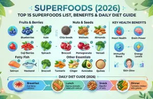 Superfoods : Top 15 Superfoods List, Benefits & Daily Diet Guide (2026) healthy superfoods benefits